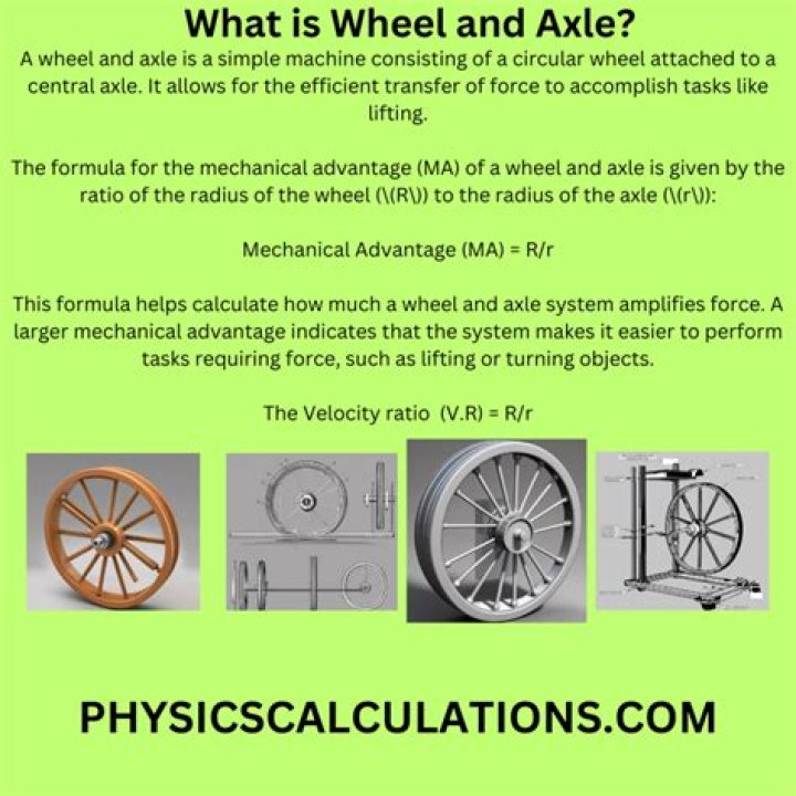 What machines use a wheel and axle