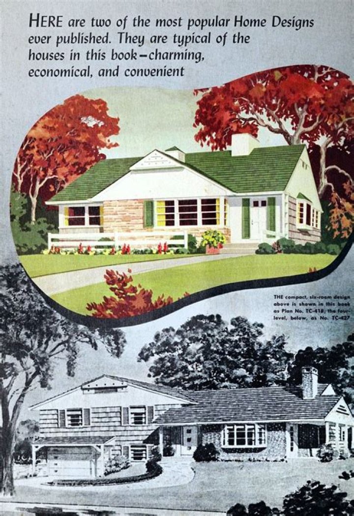 What style of homes were built in the 1950s?