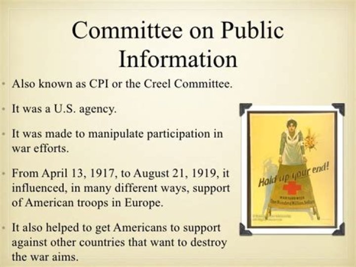 What was George Creel Committee on Public Information