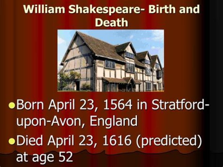 What was the approximate age of William Shakespeare when he died