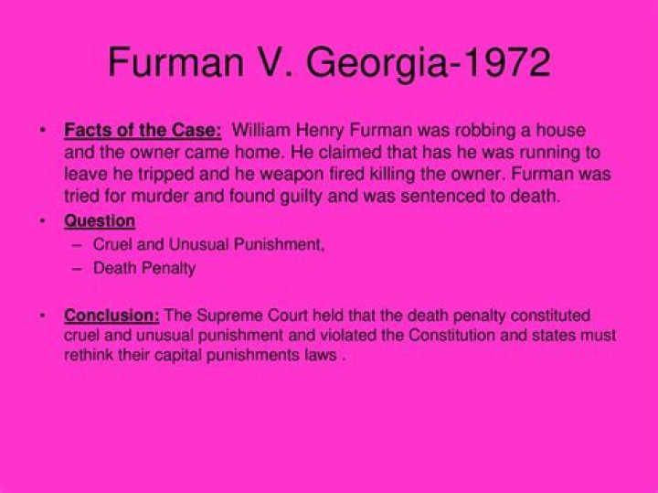 What was the result of Furman v Georgia?