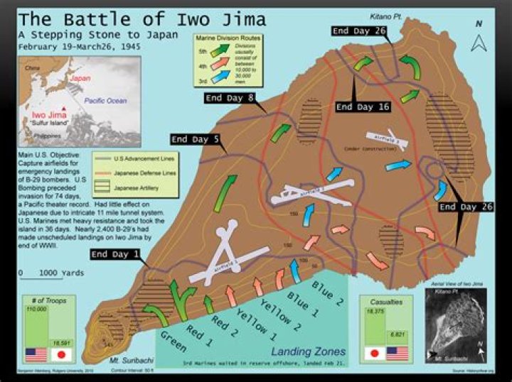 What was the significance of Iwo Jima and Okinawa?