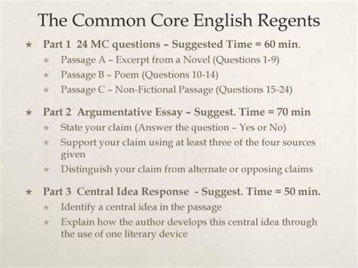 What year do you take the English Regents