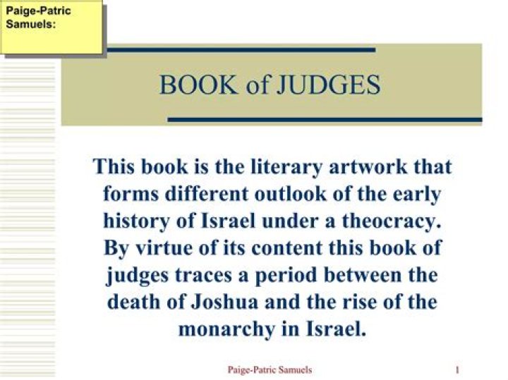 When did the book of Judges take place?