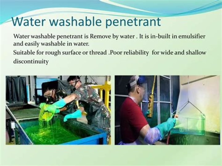 When removing water washable penetrant What is the maximum water pressure