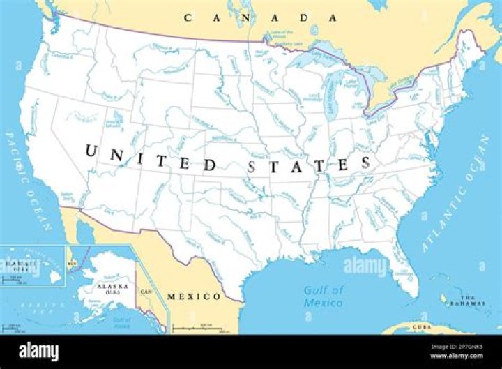 Where are the rivers on the United States map?