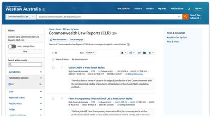 Where can I read Commonwealth Law Reports?