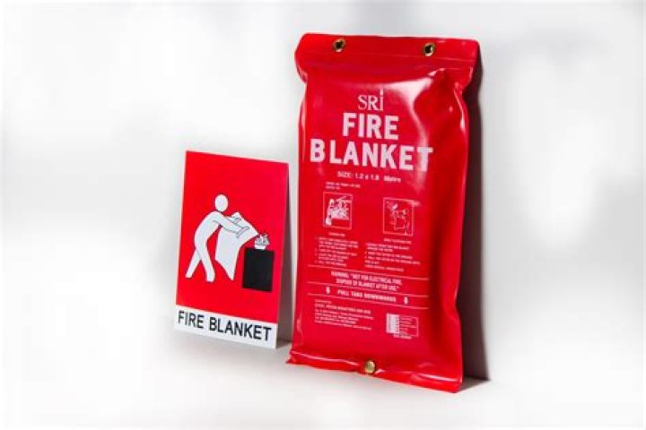 Where should a fire blanket be located in a lab?
