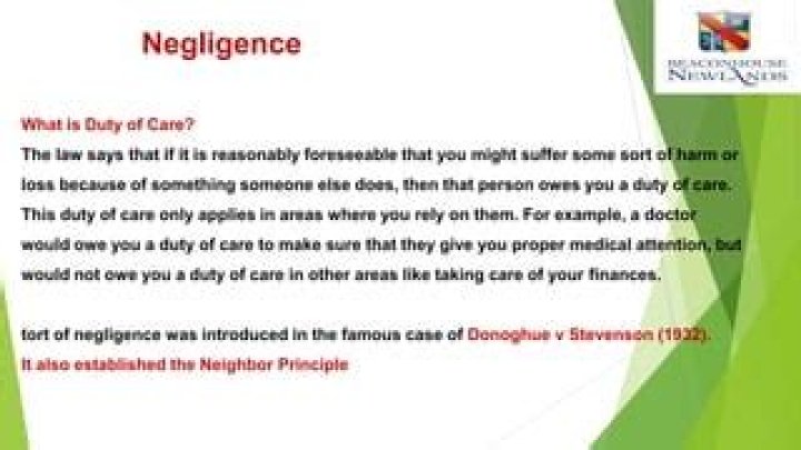 Which case was the duty to the neighbor principle established