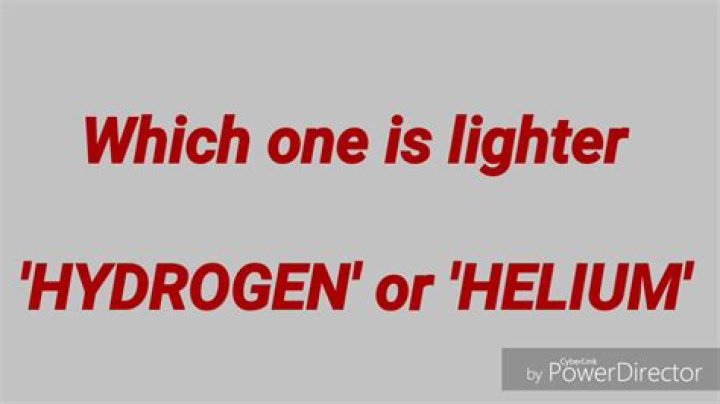 Which is lighter hydrogen or helium?