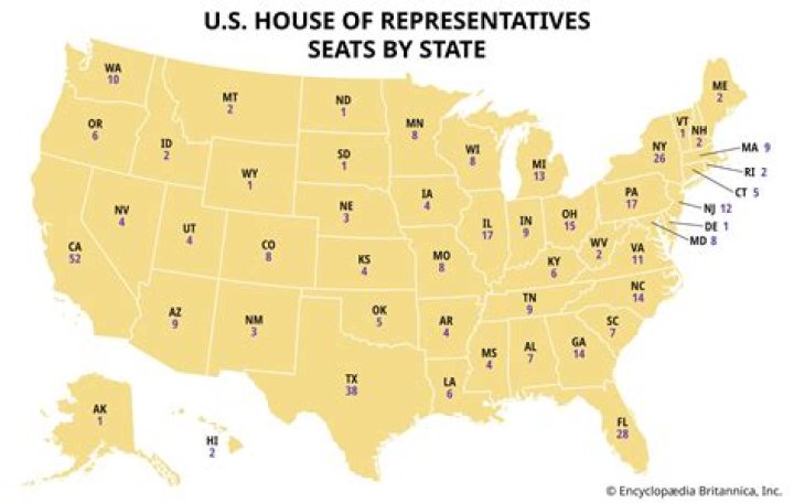 Which states had the smallest representation in the House of Representatives