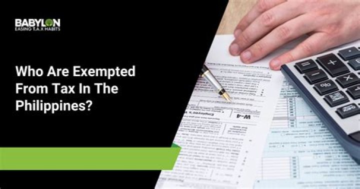 Who are exempted from tax Philippines