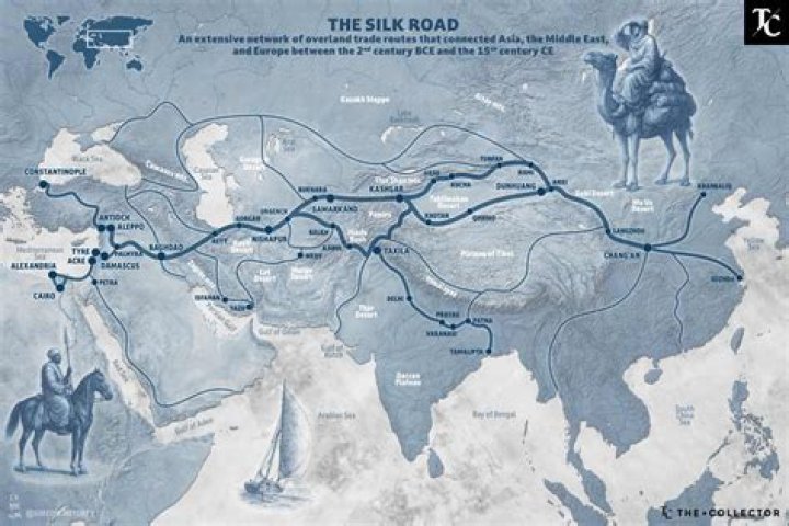 Who conducted trade along the Silk Roads?