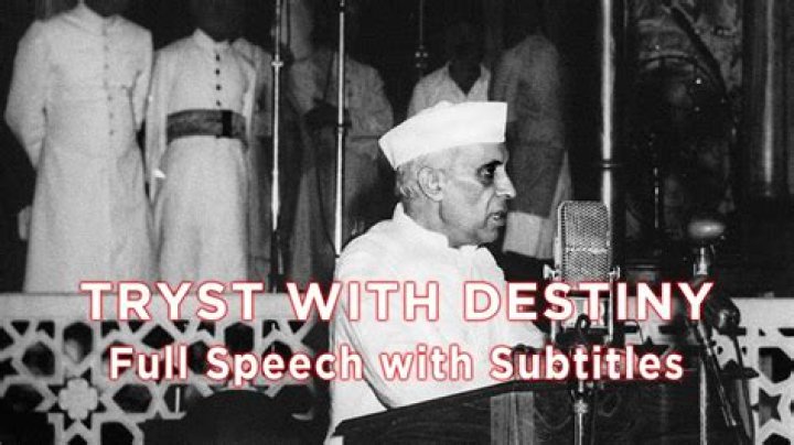 Who wrote Tryst with Destiny speech?