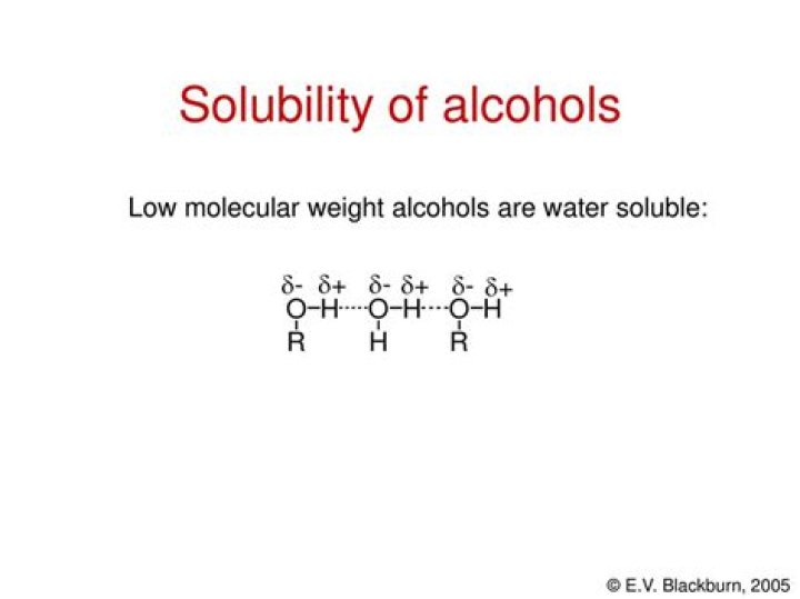Why are low molecular weight alcohols soluble in water