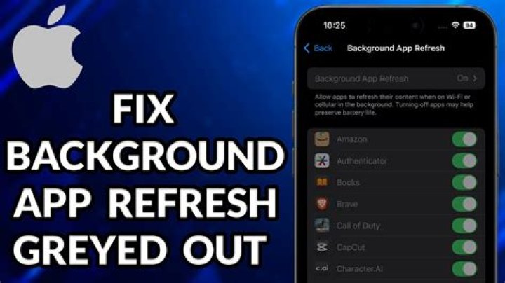 Why is background app refresh grayed out on my iPhone?