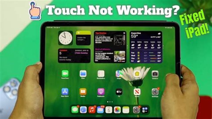 Why is my touch screen not working on my iPad?